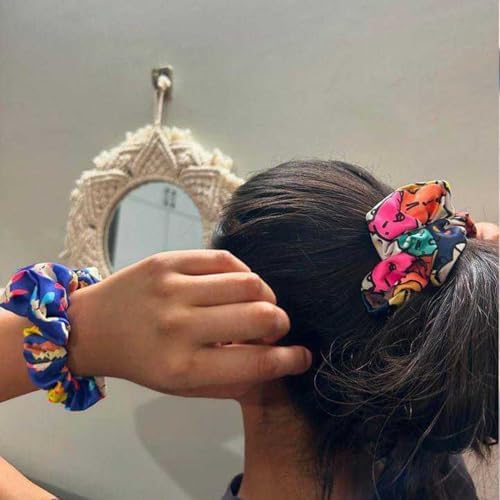 Printed Satin Scrunchies, Scrunchies for Women