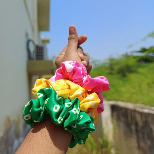 Printed Satin Scrunchies, Scrunchies for Women