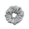 Grey Satin Scrunchies