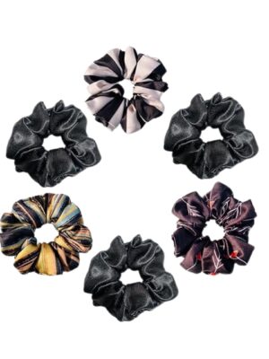 Printed Satin Scrunchies, Scrunchies for Women