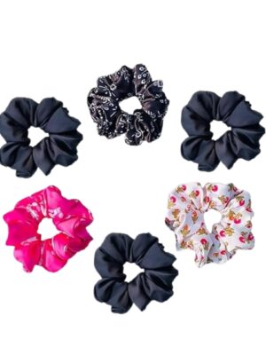 Printed Satin Scrunchies, Scrunchies for Women